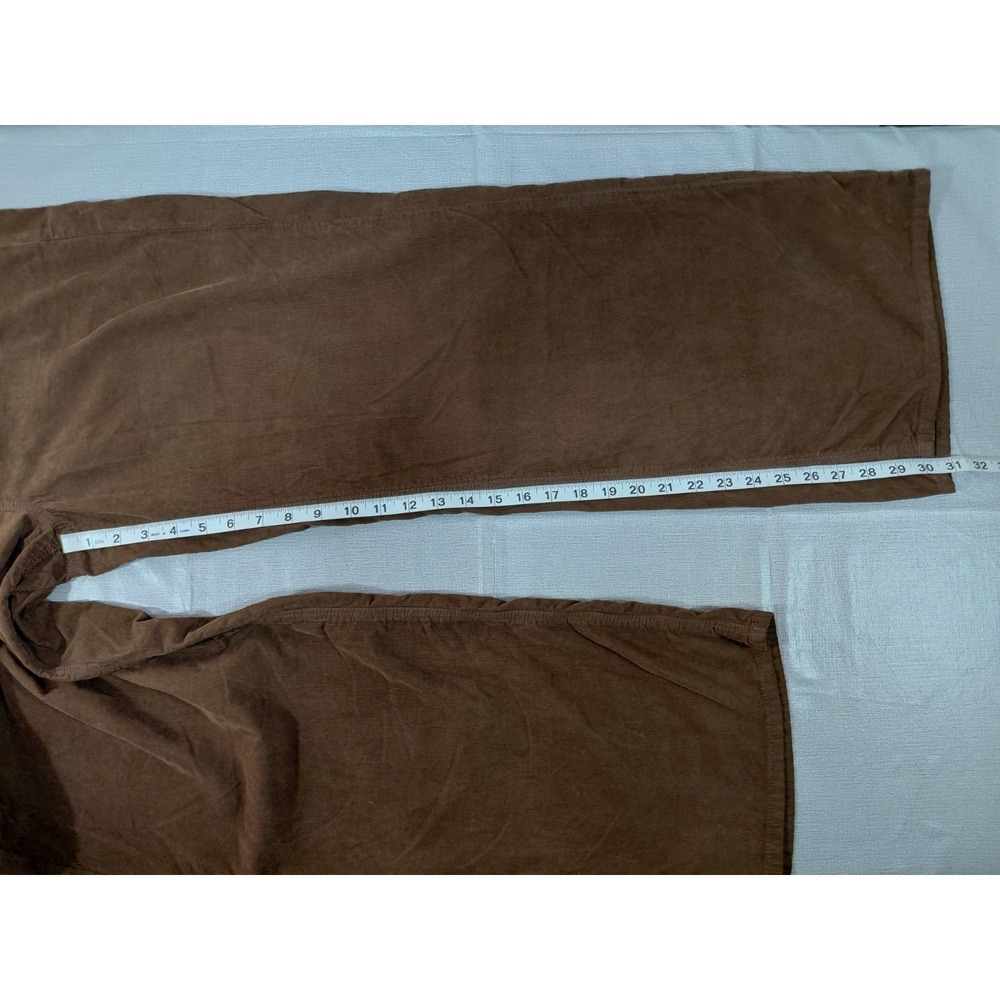 American Eagle Corduroy Low Rise Skater Jean Women's 14 Reg Brown Baggy Wide Leg - Picture 14 of 15